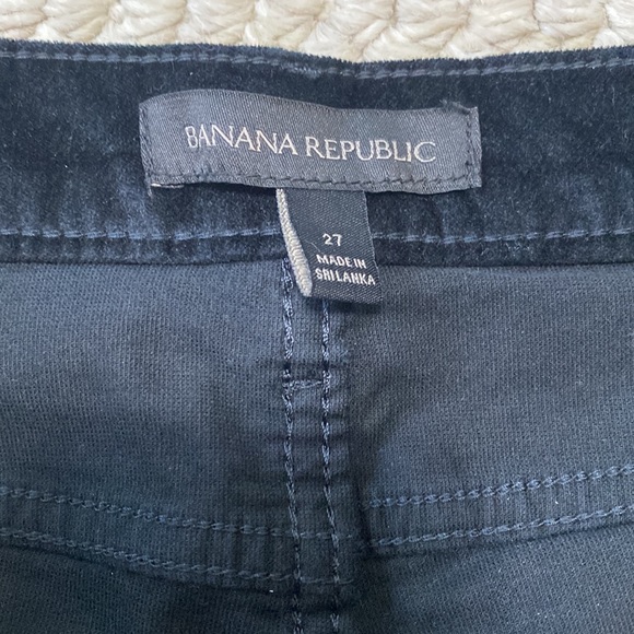 Women’s Black Velvet Banana Republic Skinny Jeans Sz 27 - Picture 2 of 5